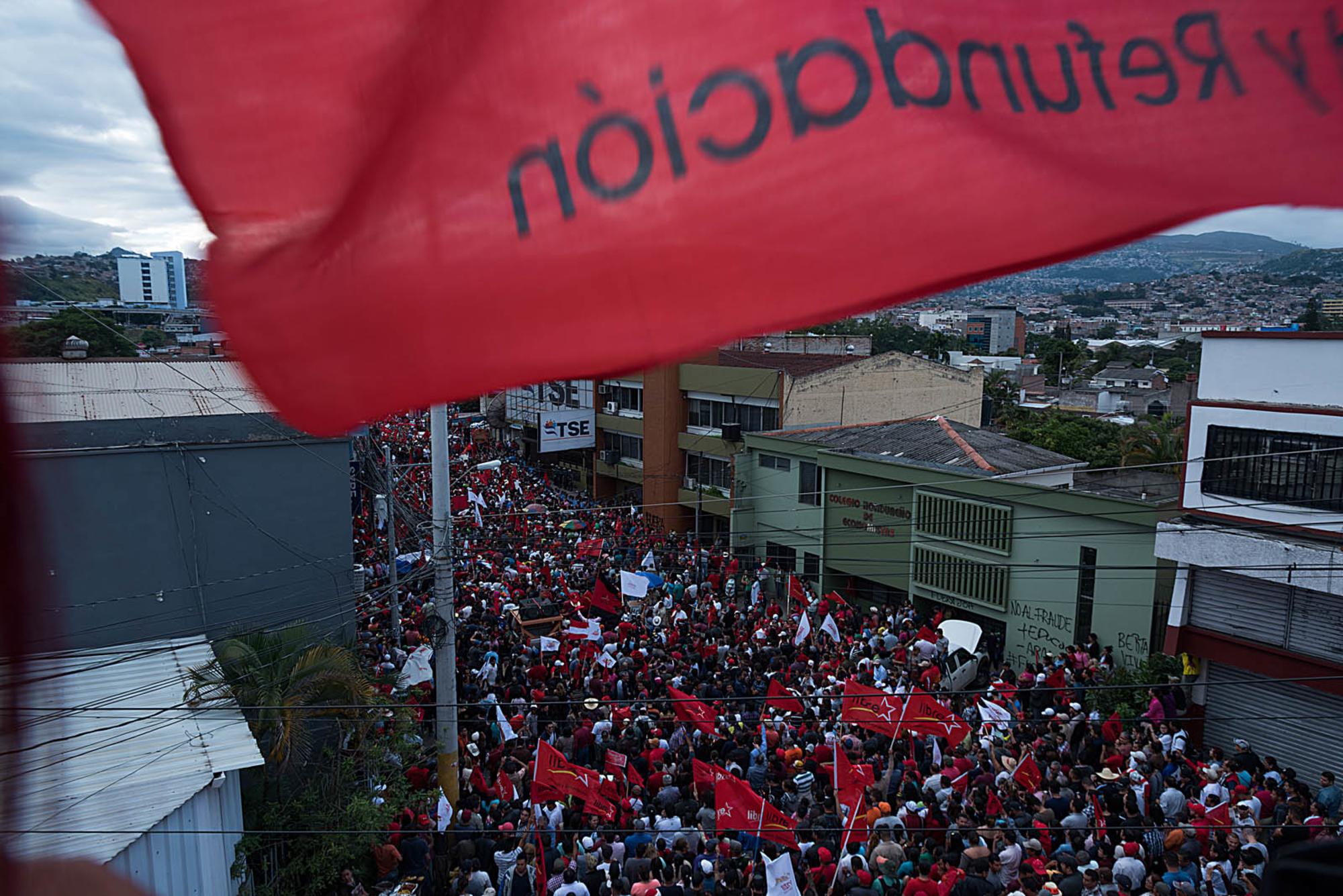 Honduras Movilización Anti Fraude en diciembre de 2017